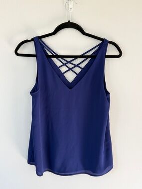 Express Strappy Back V-Neck Camisole - Navy